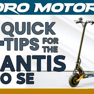 Electric Scooter Tutorial - 4 Quick Tips for the Mantis Pro SE