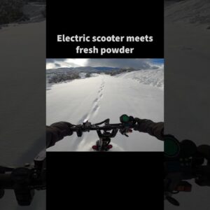 Stuck in the Snow on My Electric Scooter #Shorts