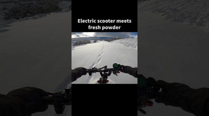 Stuck in the Snow on My Electric Scooter #Shorts