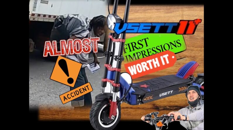 Ride With Anthony : VSETT 11+ Review First Impression Heavy  Escooter Almost Accident Crash