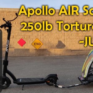 Apollo AIR Scooter 250lb Torture Test (Electric Escooter towing)