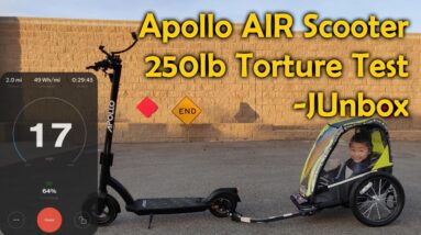 Apollo AIR Scooter 250lb Torture Test (Electric Escooter towing)